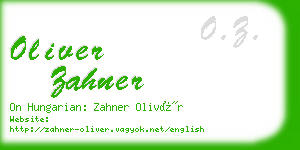 oliver zahner business card